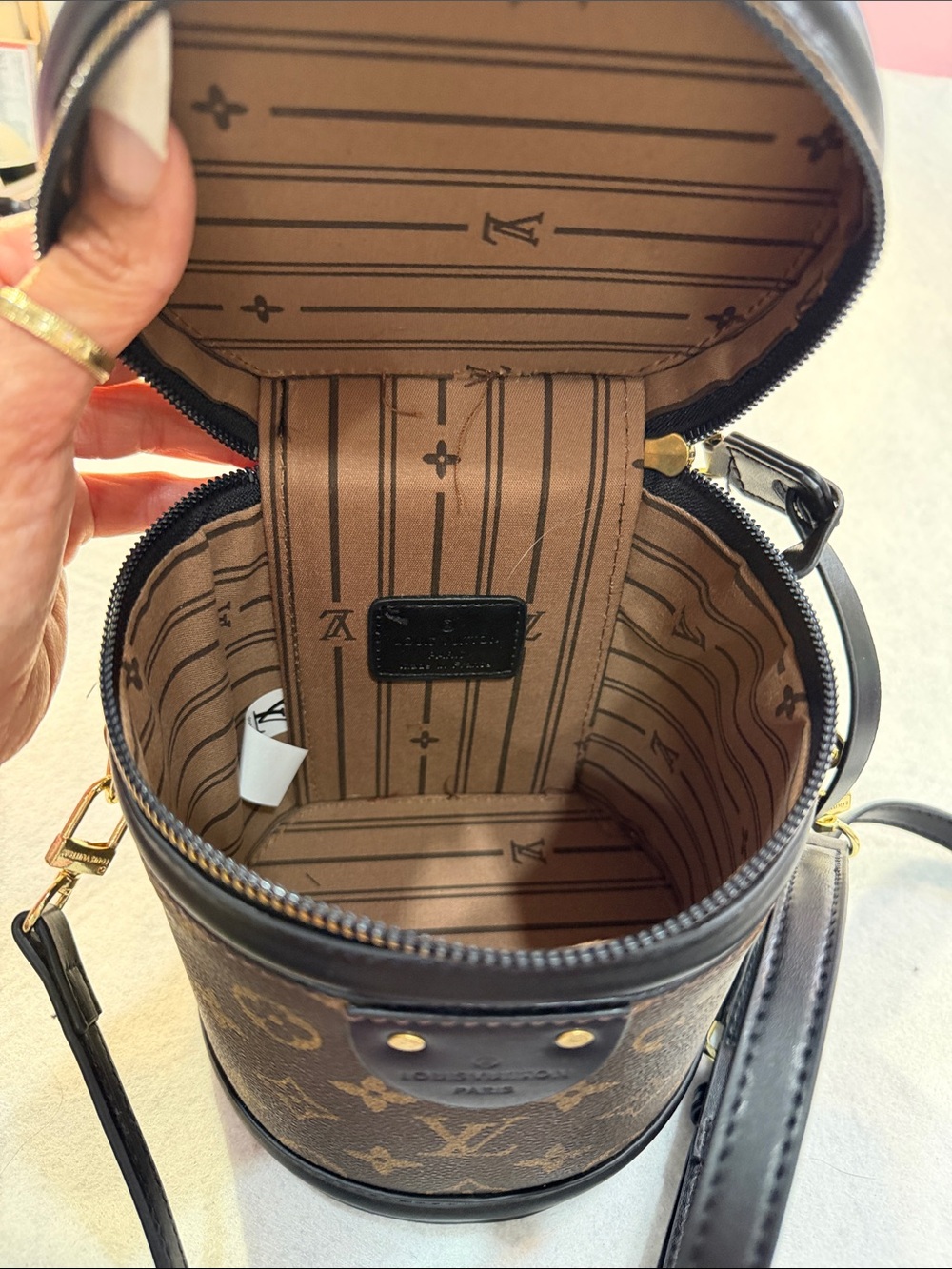 Monogram Mini lv Vanity Bag in Brown and Gold - Picture 6 of 9